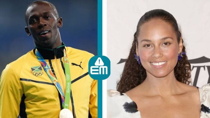 Usain Bolt and Alicia Keys