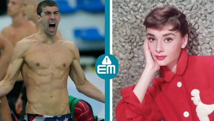 Michael Phelps and Audrey Hepburn
